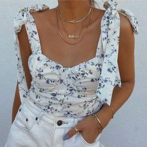 Beginning Boutique Floral Tie Top